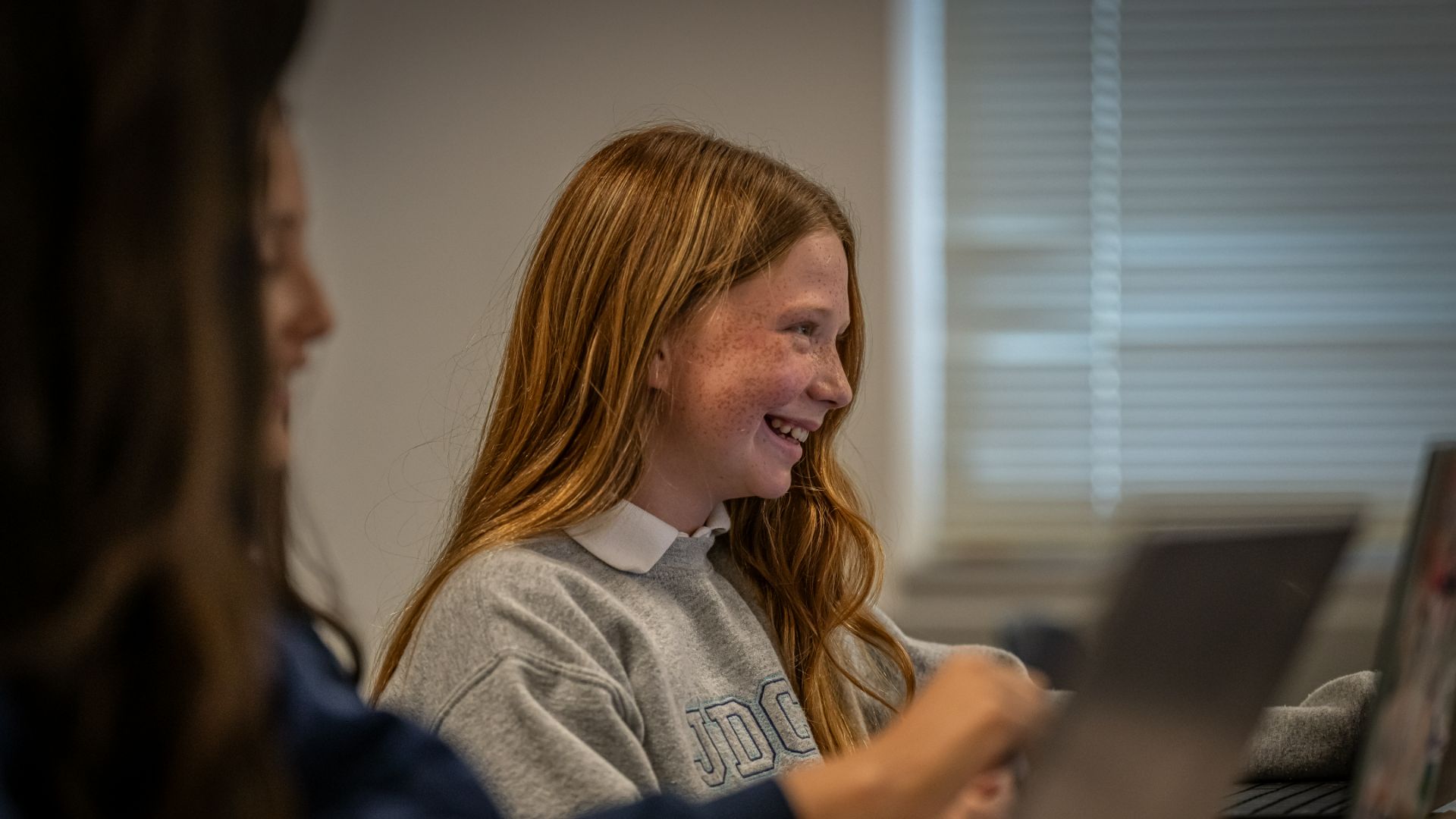Middle school student in academic classes at Saint John the Baptist Middle School.